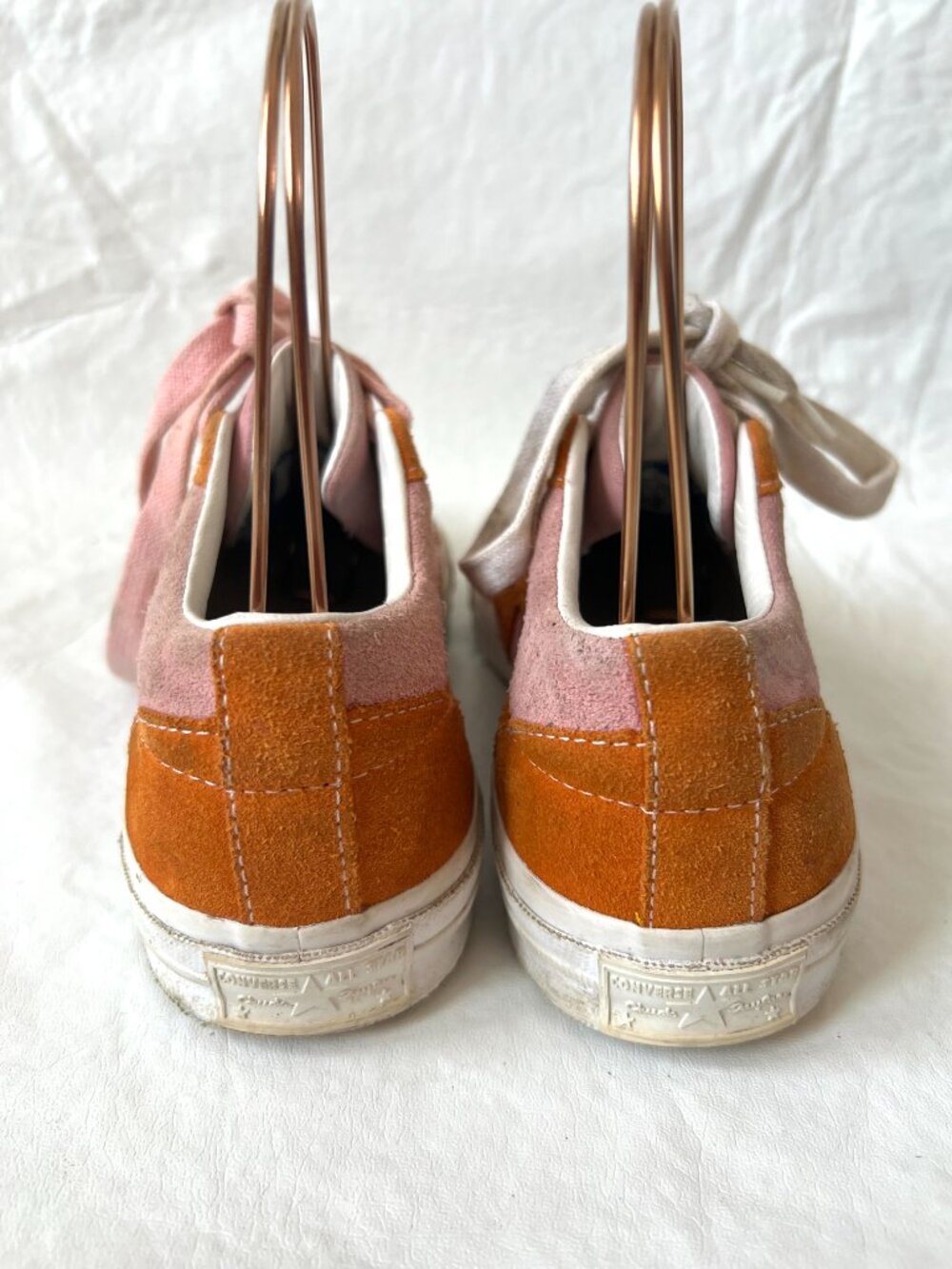 Converse Golf le Fleur sneakers low top shoes Pink Orange suede womens 7.5 - Picture 4 of 15